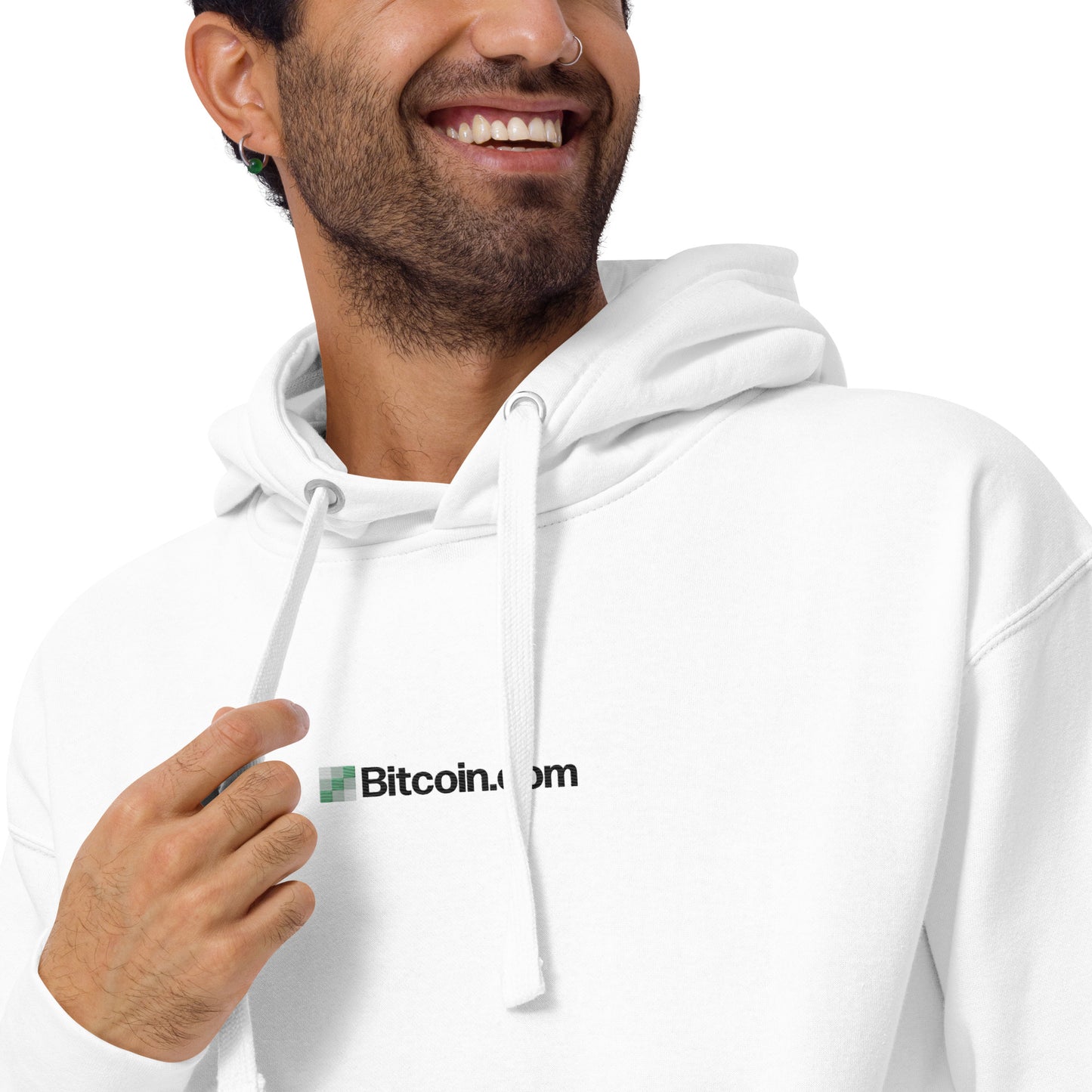 BitcoinCom Minimal Embroidered Premium Hoodie InNOutCrypto