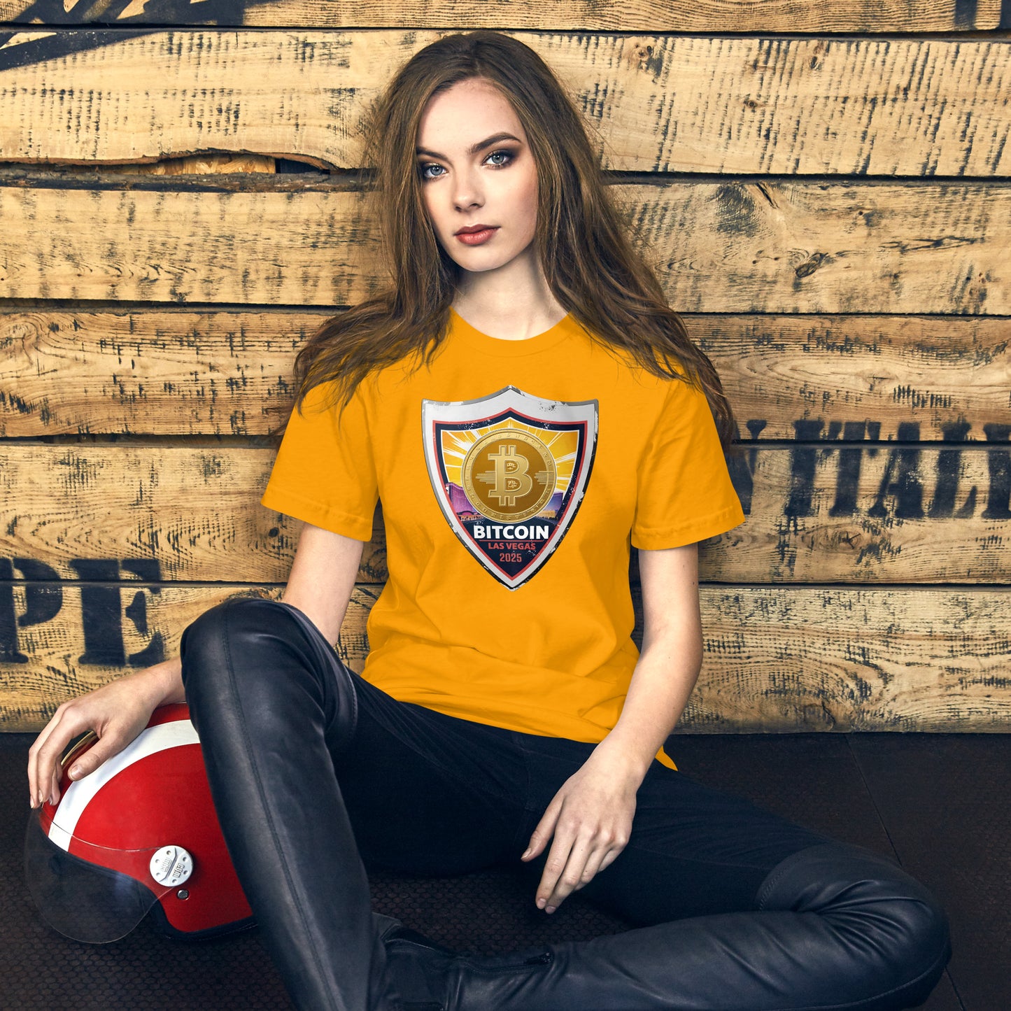 Bitcoin Las Vegas 2025 Shield T-Shirt In N Out Crypto