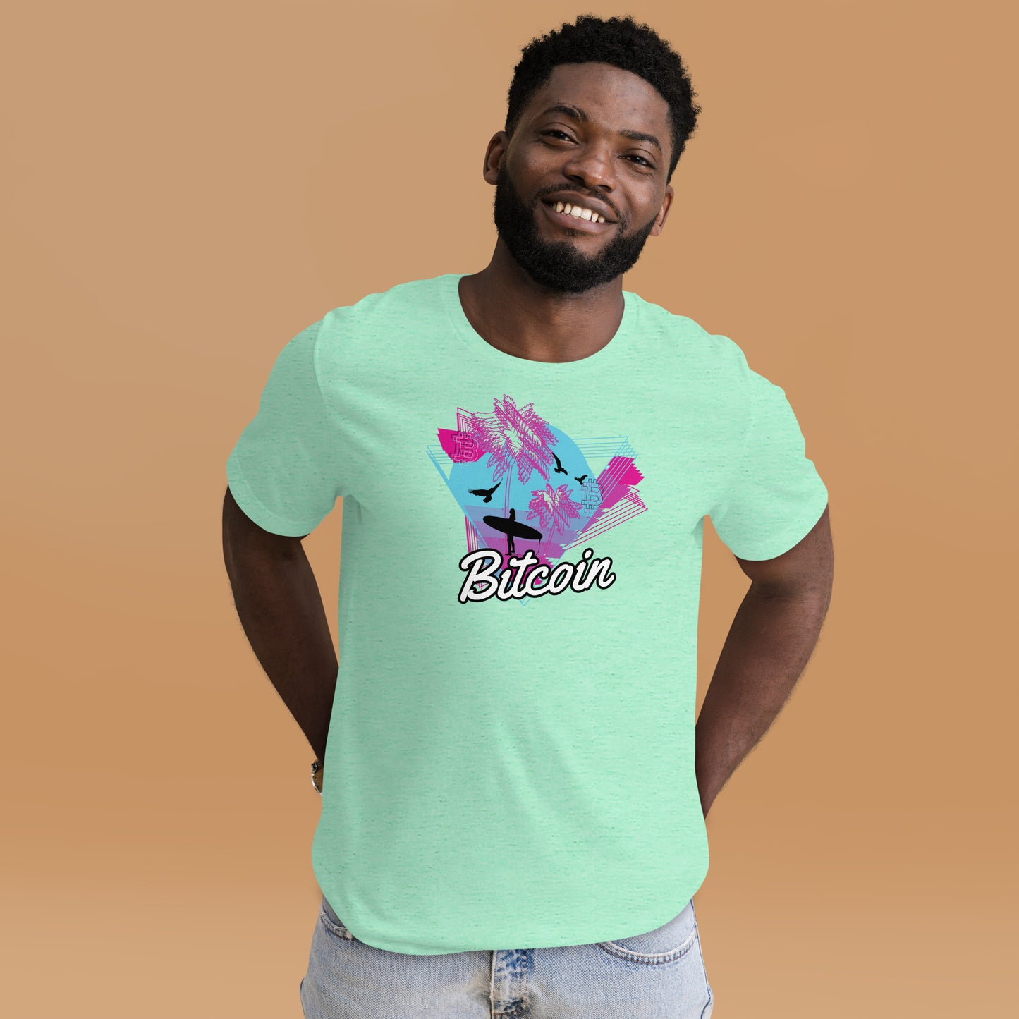 Bitcoin Surf Neon T-Shirt