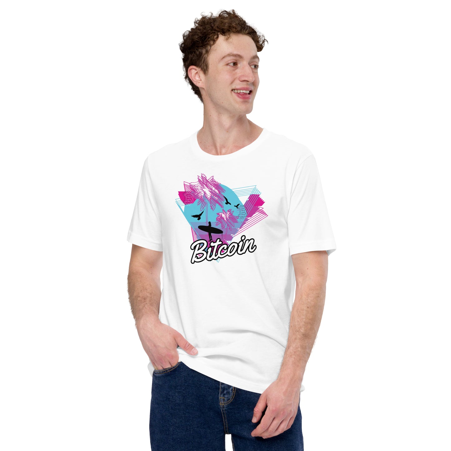 Bitcoin Surf Neon T-Shirt