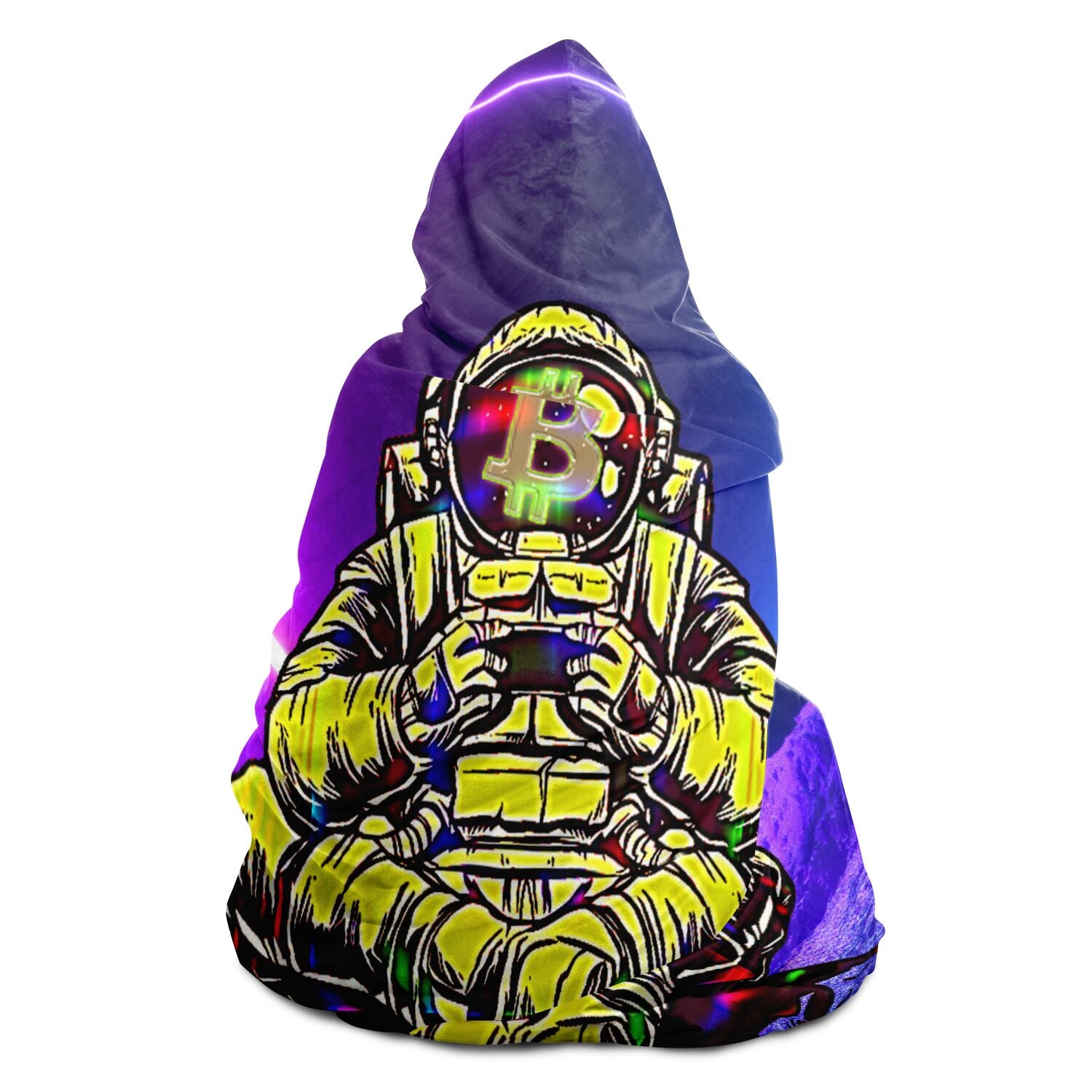 Bitcoin Astronaut Hooded Blanket In N Out Crypto