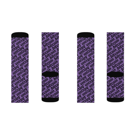 Bitcoin Purple Socks