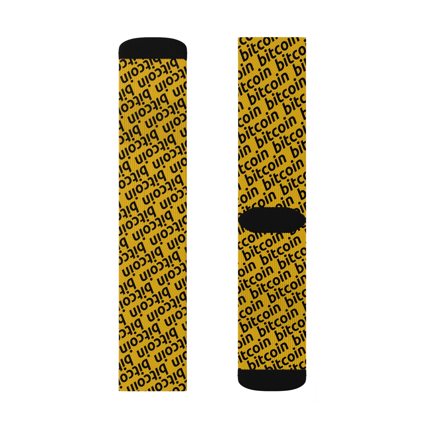 Bitcoin Yellow Socks Printify