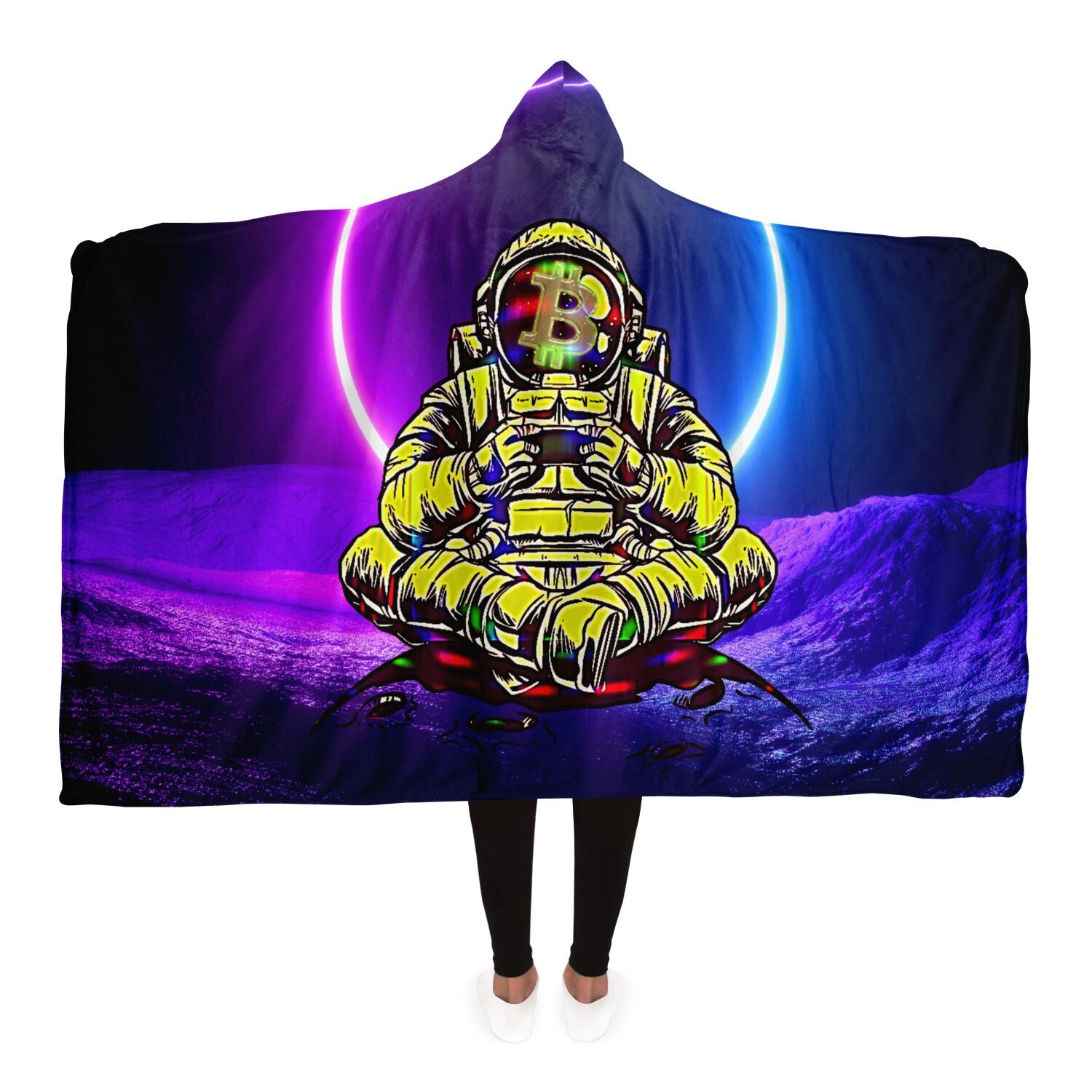 Bitcoin Astronaut Hooded Blanket In N Out Crypto