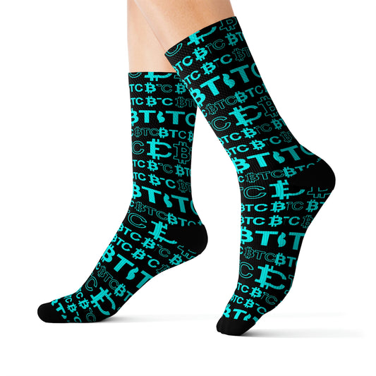 Bitcoin Dubai Blue Socks
