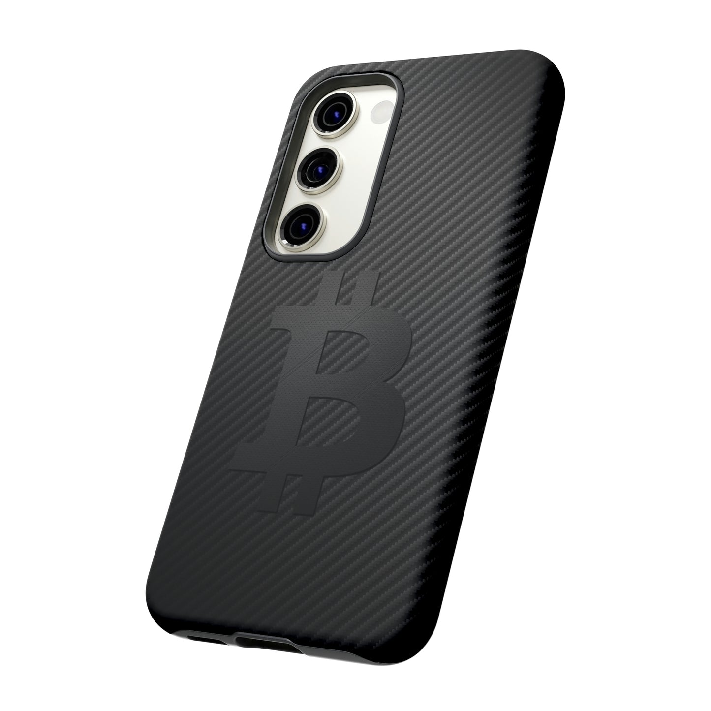 Bitcoin Fiber Blk Leather Tough Case In N Out Crypto