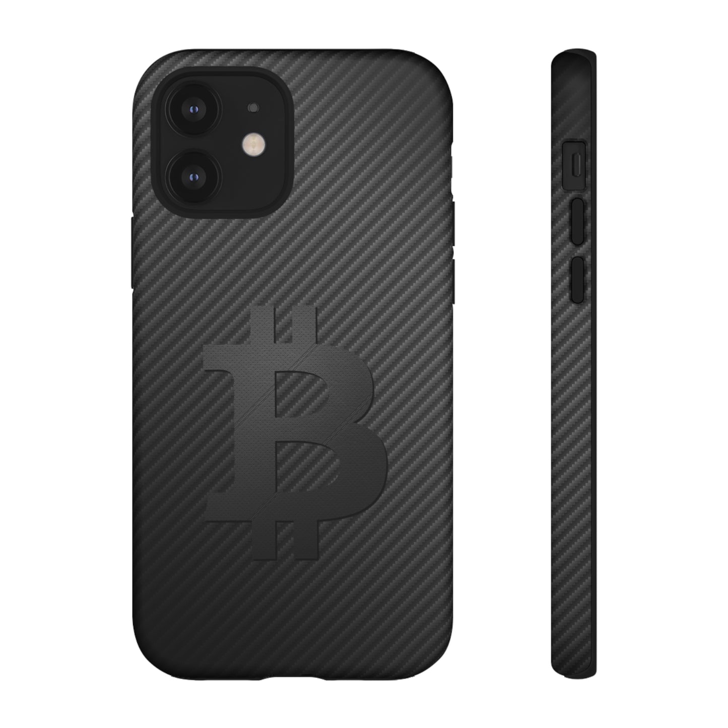 Bitcoin Fiber Blk Leather Tough Case