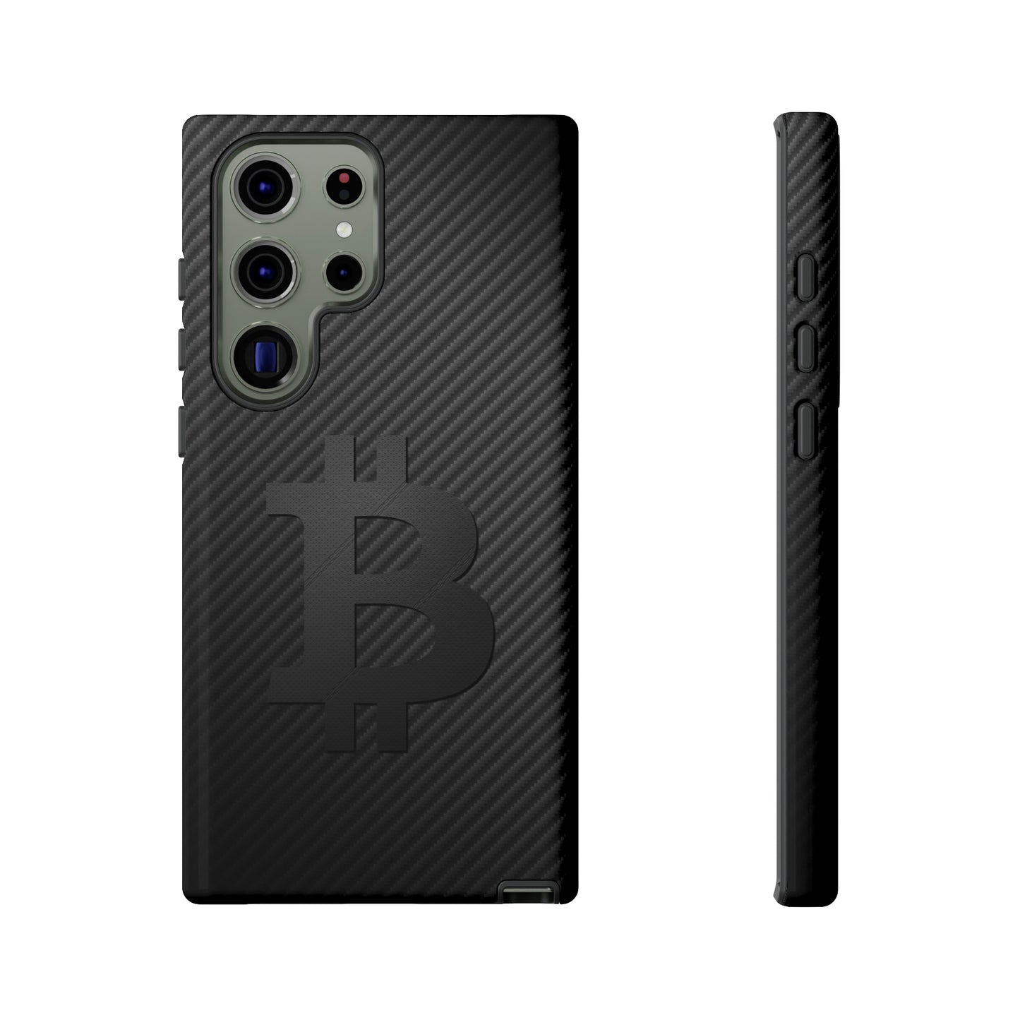 Bitcoin Fiber Blk Leather Tough Case In N Out Crypto