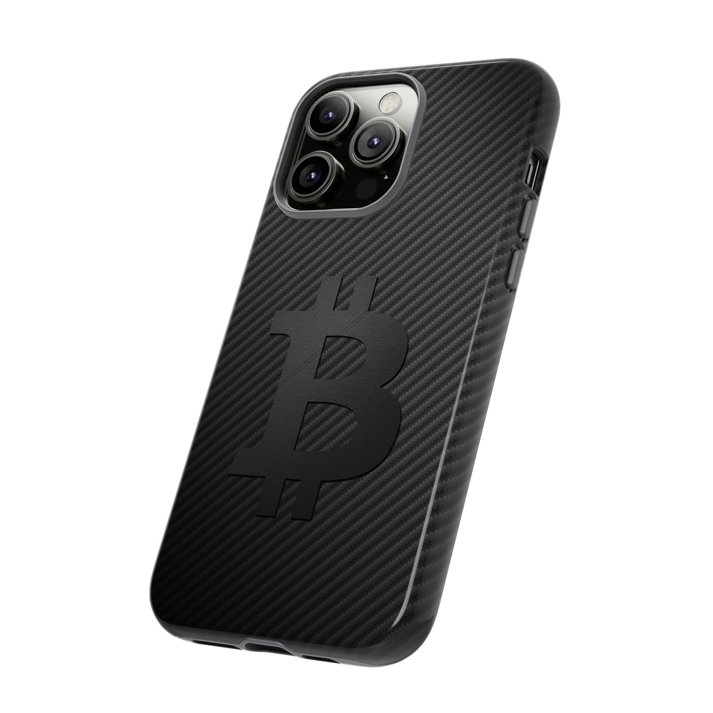 Bitcoin Fiber Blk Leather Tough Case