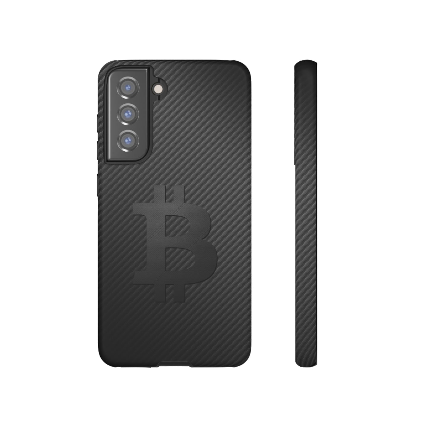 Bitcoin Fiber Blk Leather Tough Case In N Out Crypto