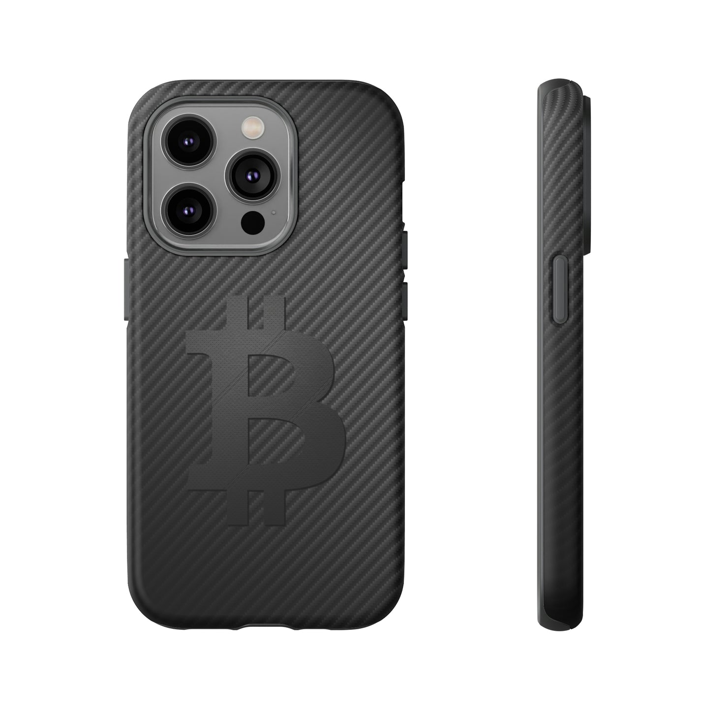 Bitcoin Fiber Blk Leather Tough Case In N Out Crypto