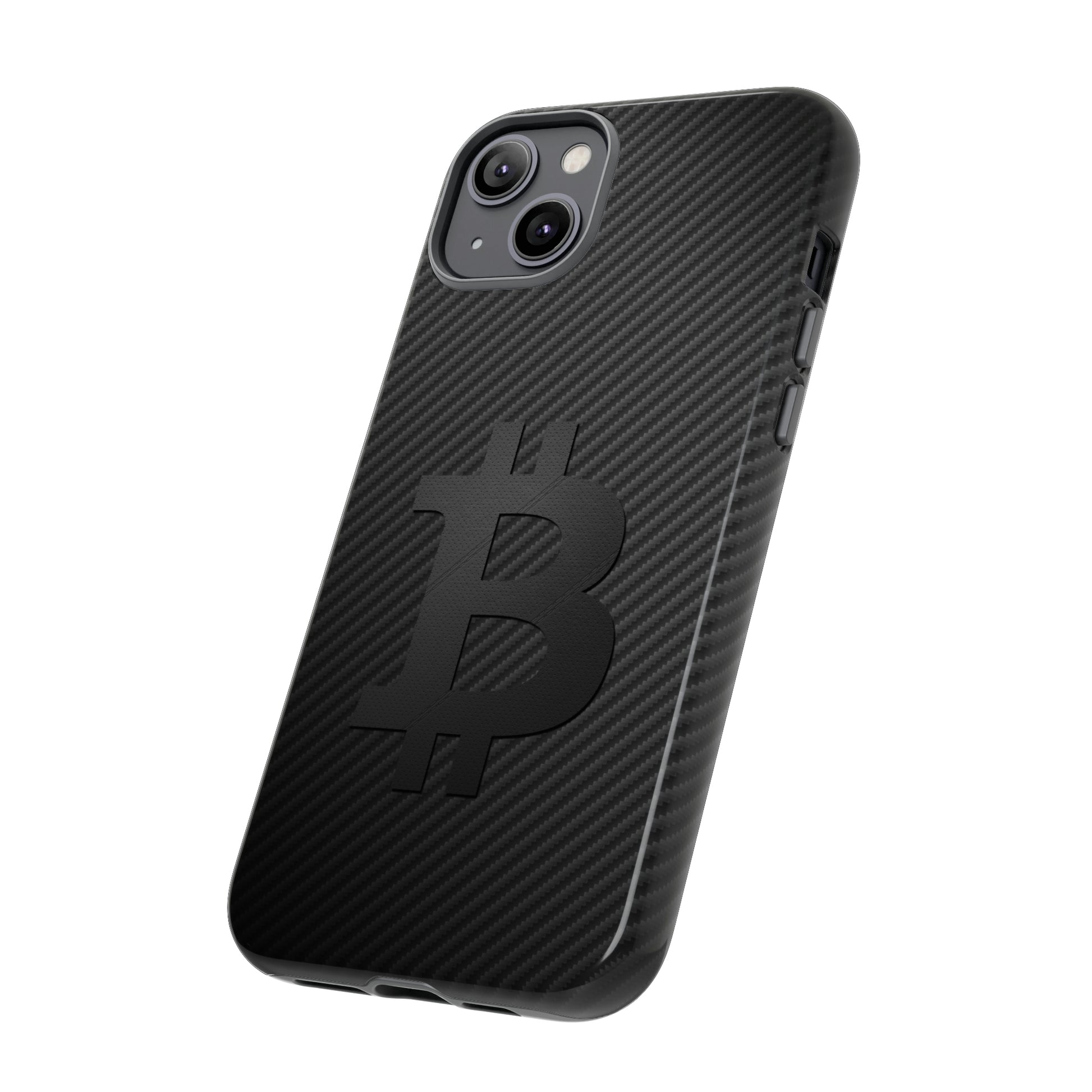 Bitcoin Fiber Blk Leather Tough Case In N Out Crypto