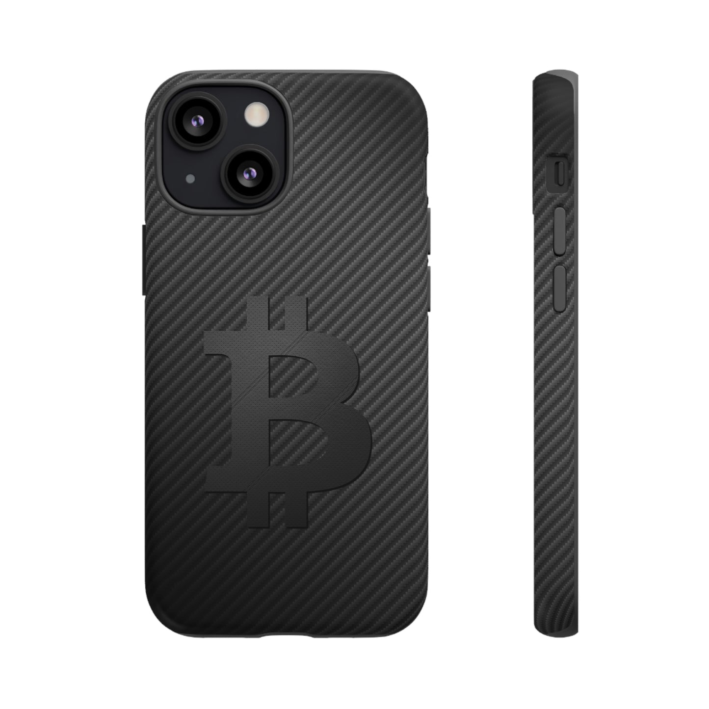 Bitcoin Fiber Blk Leather Tough Case In N Out Crypto