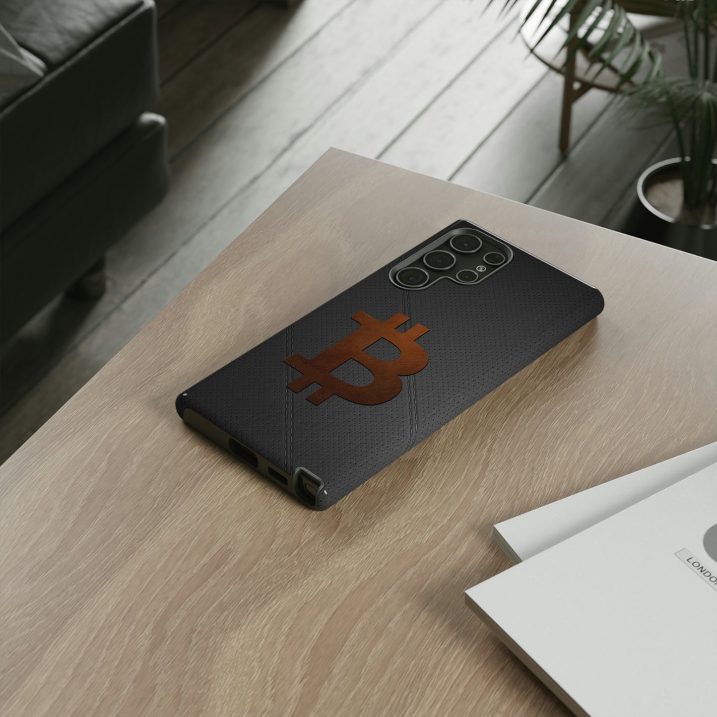 Bitcoin Brown Leather Case