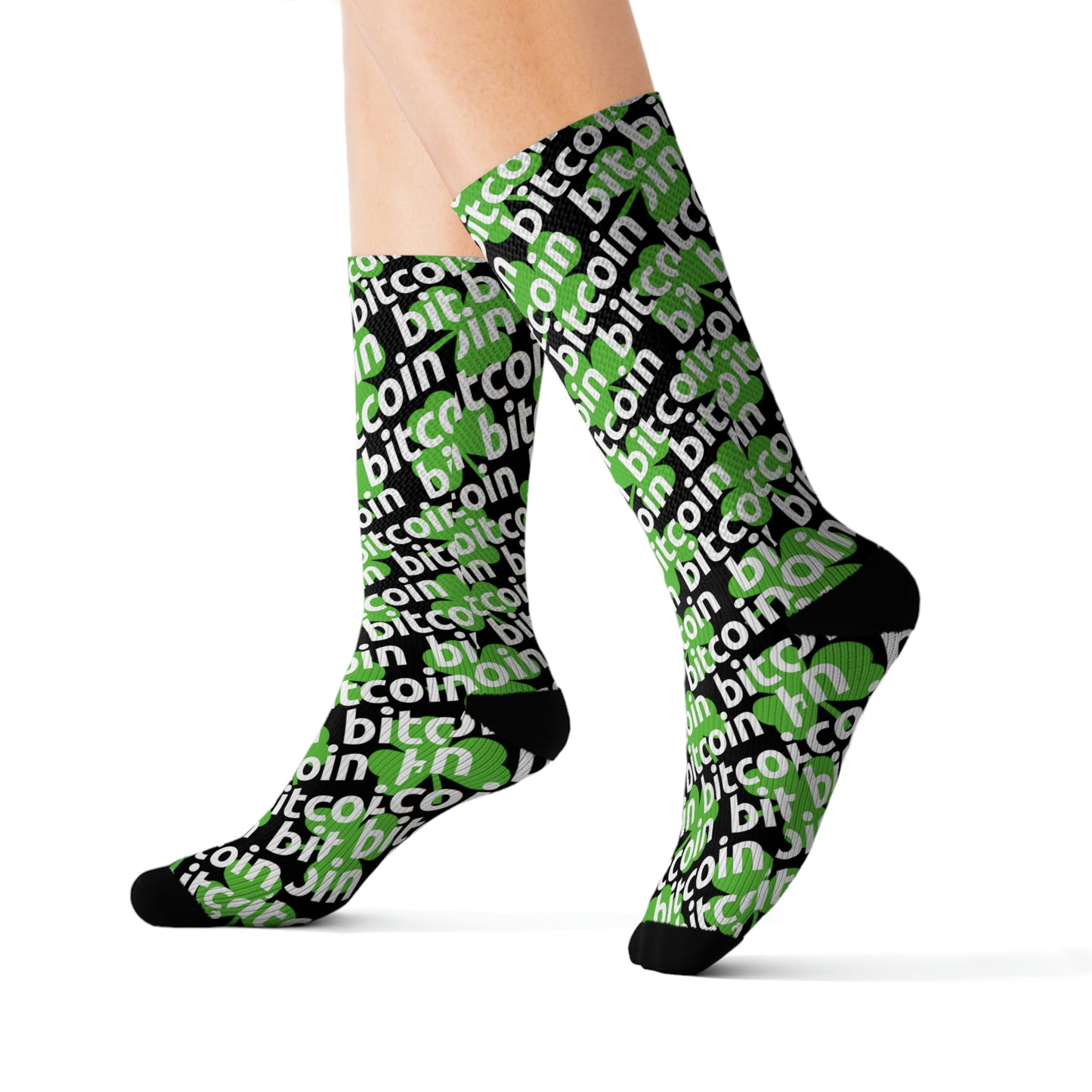 Bitcoin St. Patrick's Day Lucky Socks Printify