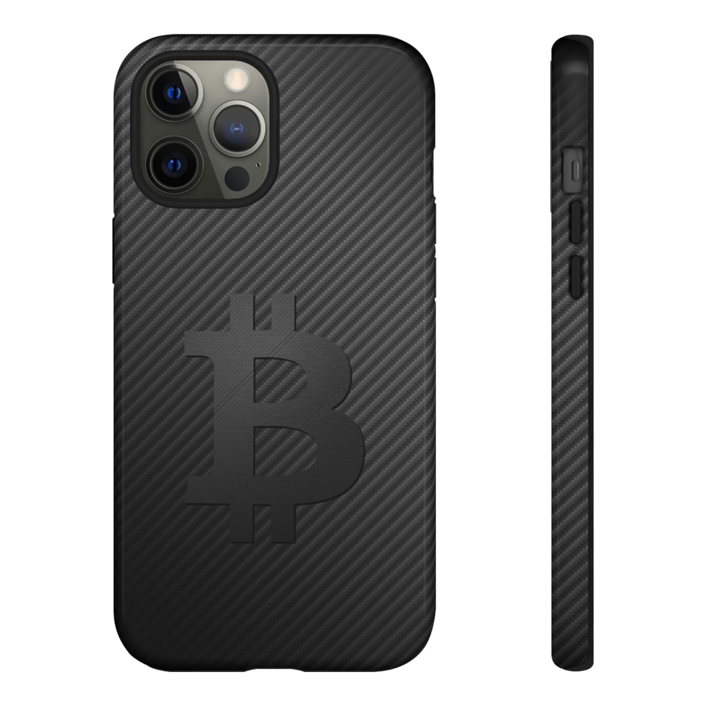 Bitcoin Fiber Blk Leather Tough Case In N Out Crypto