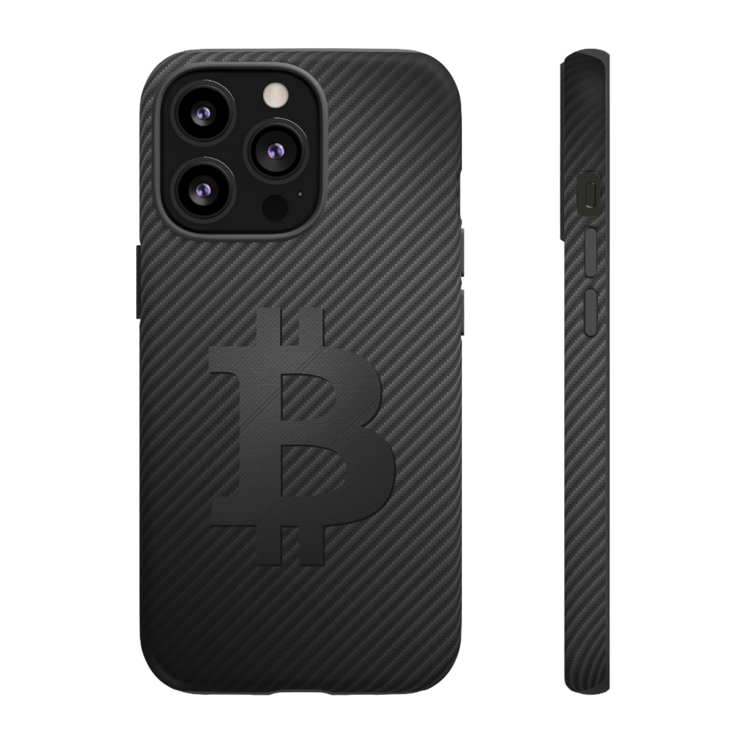 Bitcoin Fiber Blk Leather Tough Case In N Out Crypto