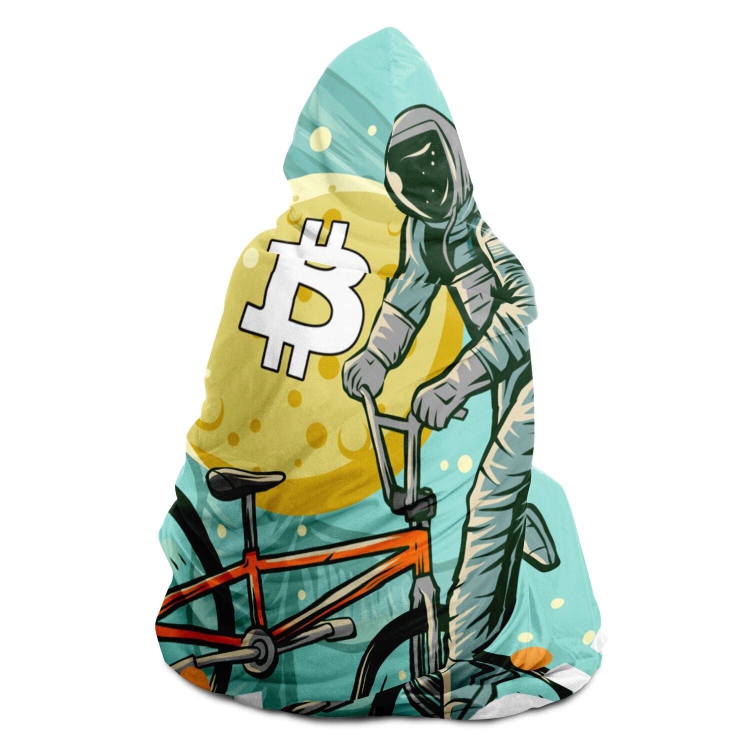 Bitcoin Bike Hooded Blanket In N Out Crypto