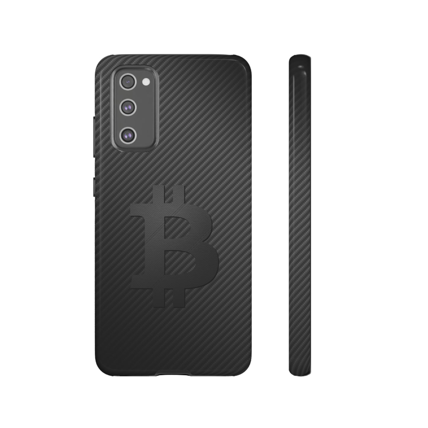 Bitcoin Fiber Blk Leather Tough Case In N Out Crypto