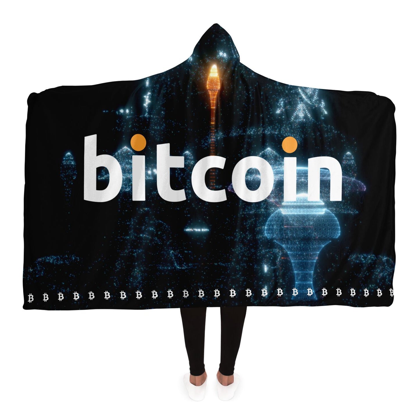 Bitcoin Galaxy Hooded Blanket