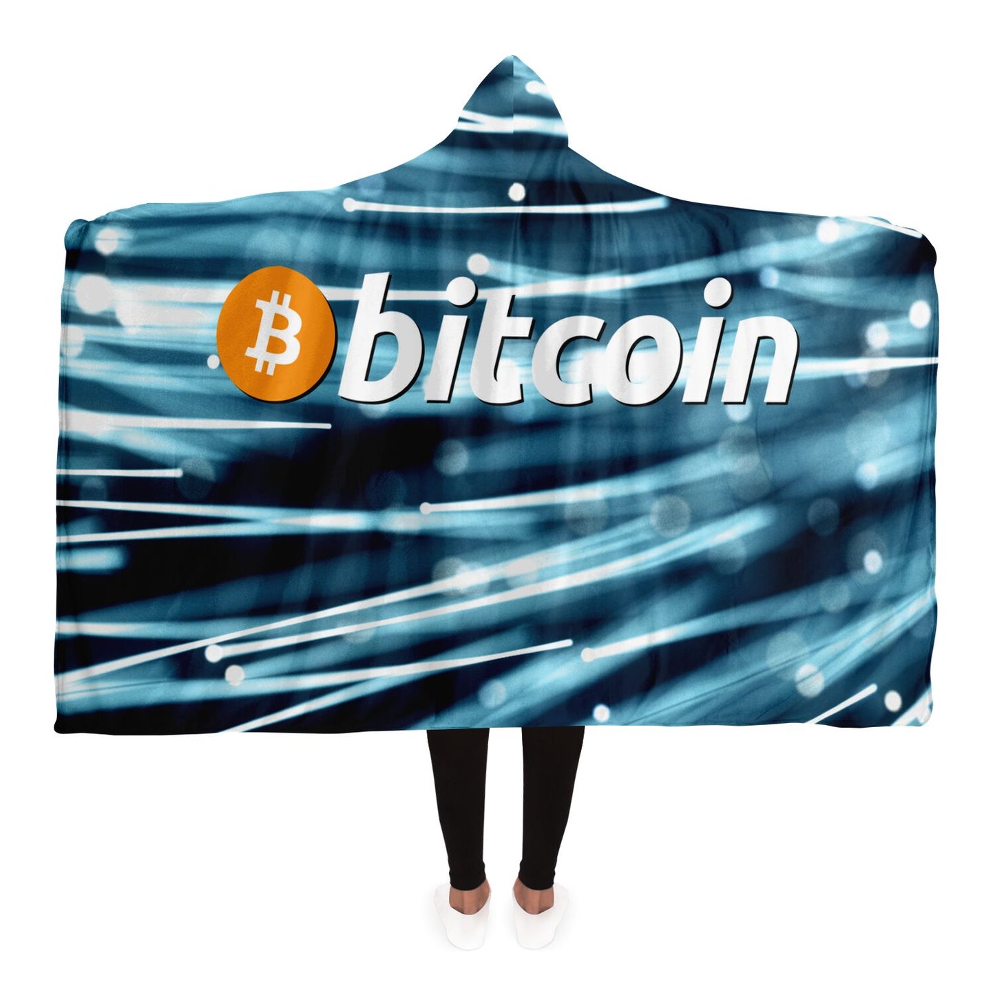 Bitcoin Optics Hooded Blanket