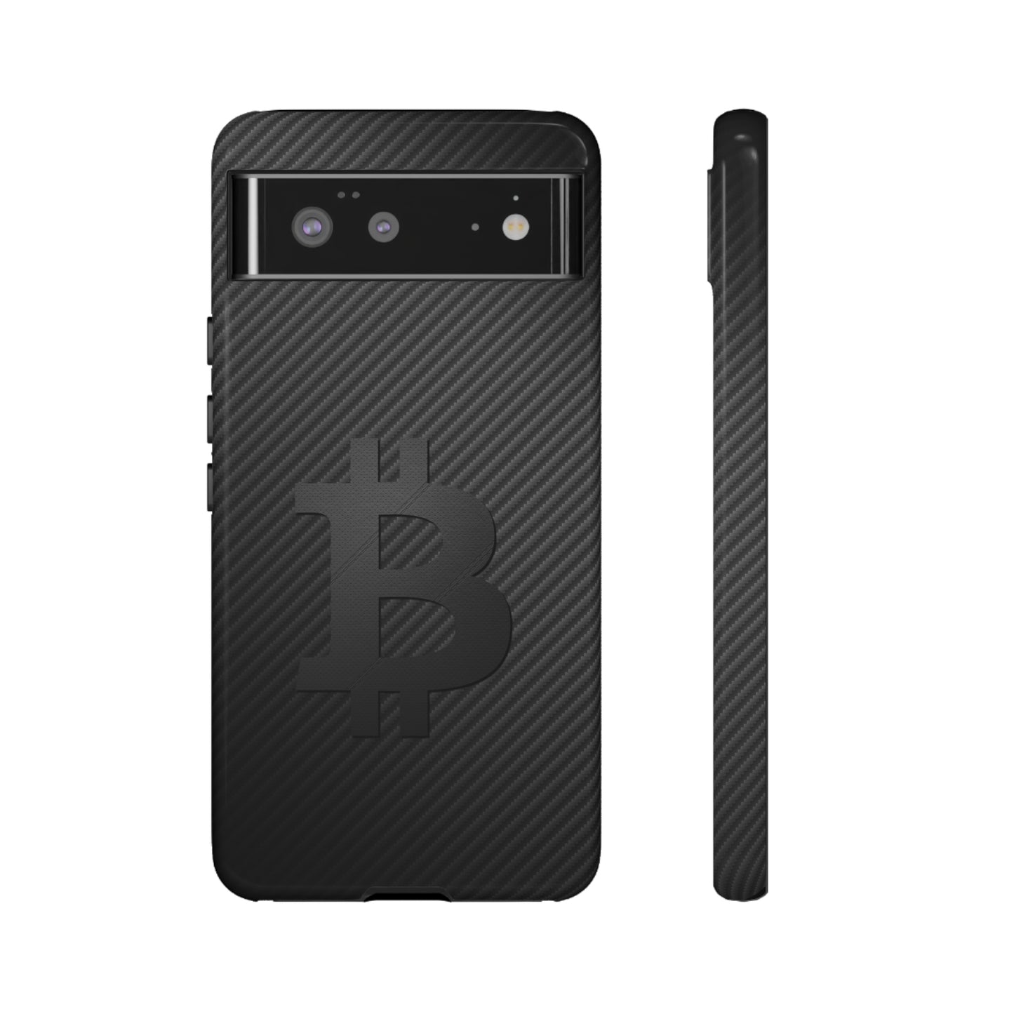 Bitcoin Fiber Blk Leather Tough Case