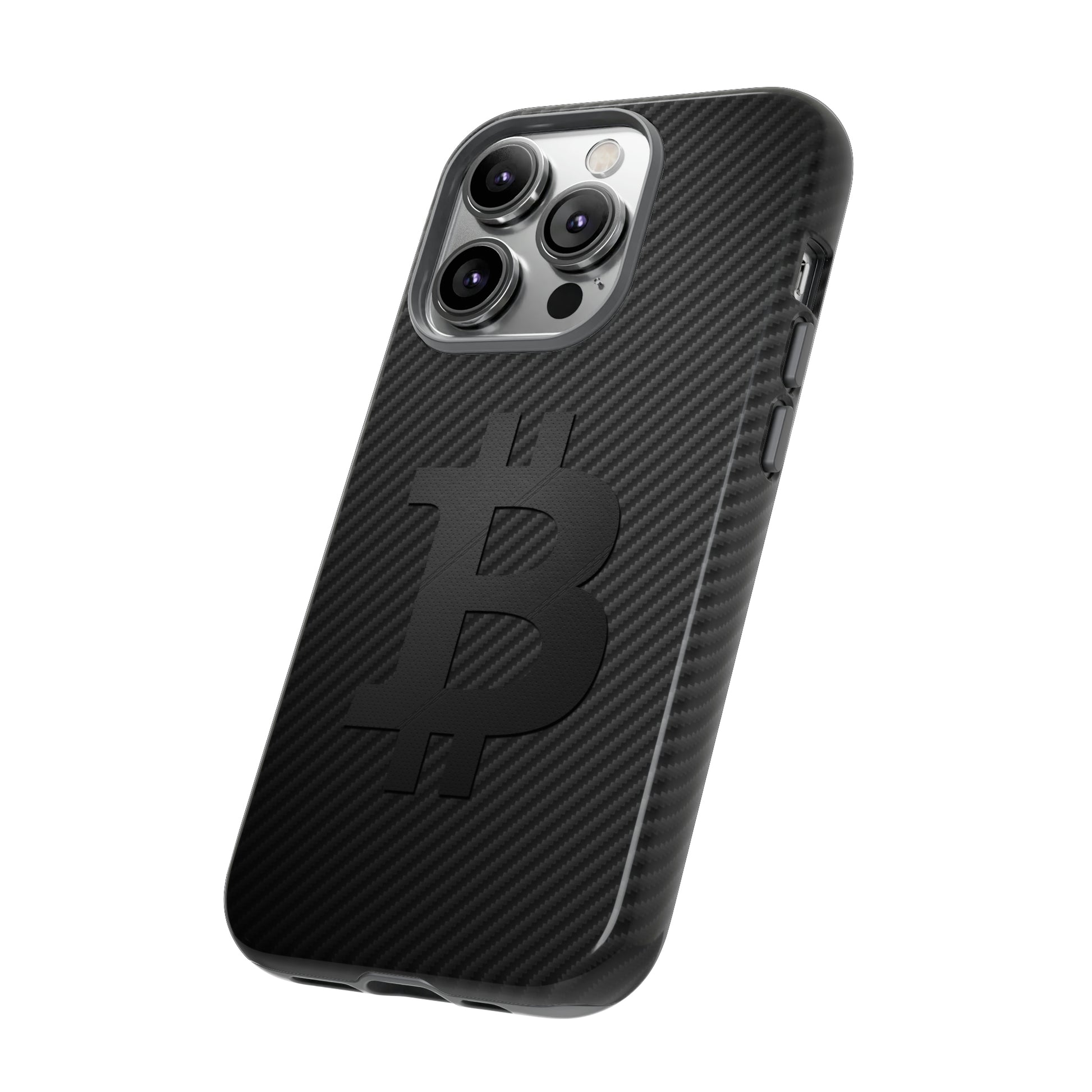 Bitcoin Fiber Blk Leather Tough Case In N Out Crypto