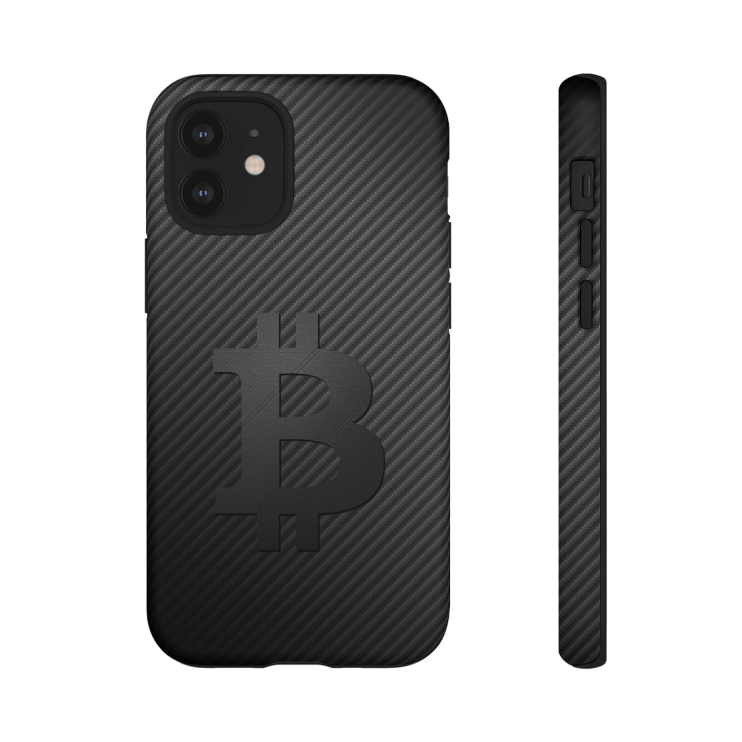 Bitcoin Fiber Blk Leather Tough Case In N Out Crypto