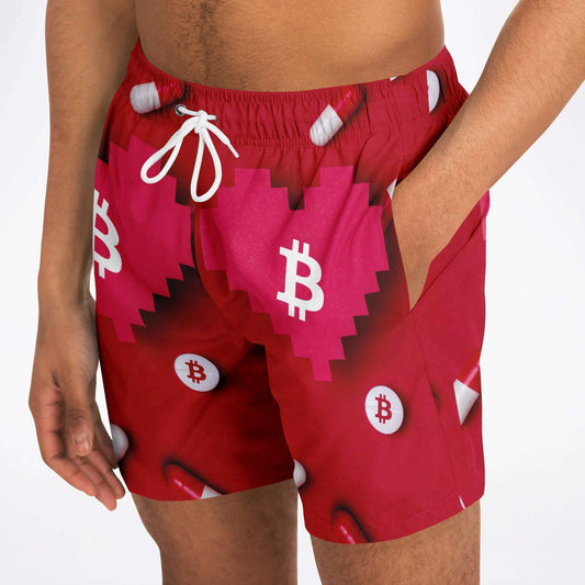 Bitcoin Pill Swim Trunk | Swim Trunks Men - AOP | bitcoin-pill-swim-trunk | Subliminator