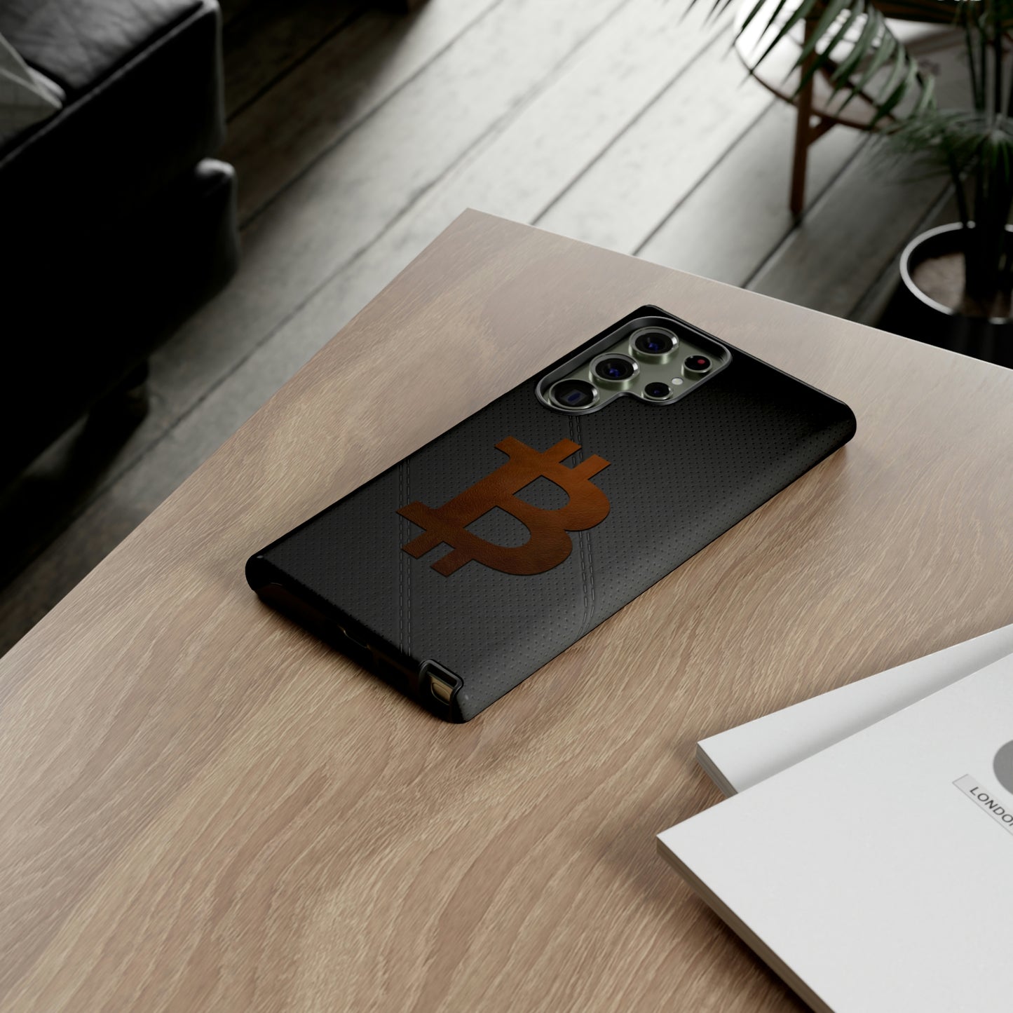 Bitcoin Brown Leather Case