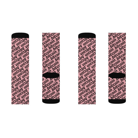 Bitcoin Rosa Socks