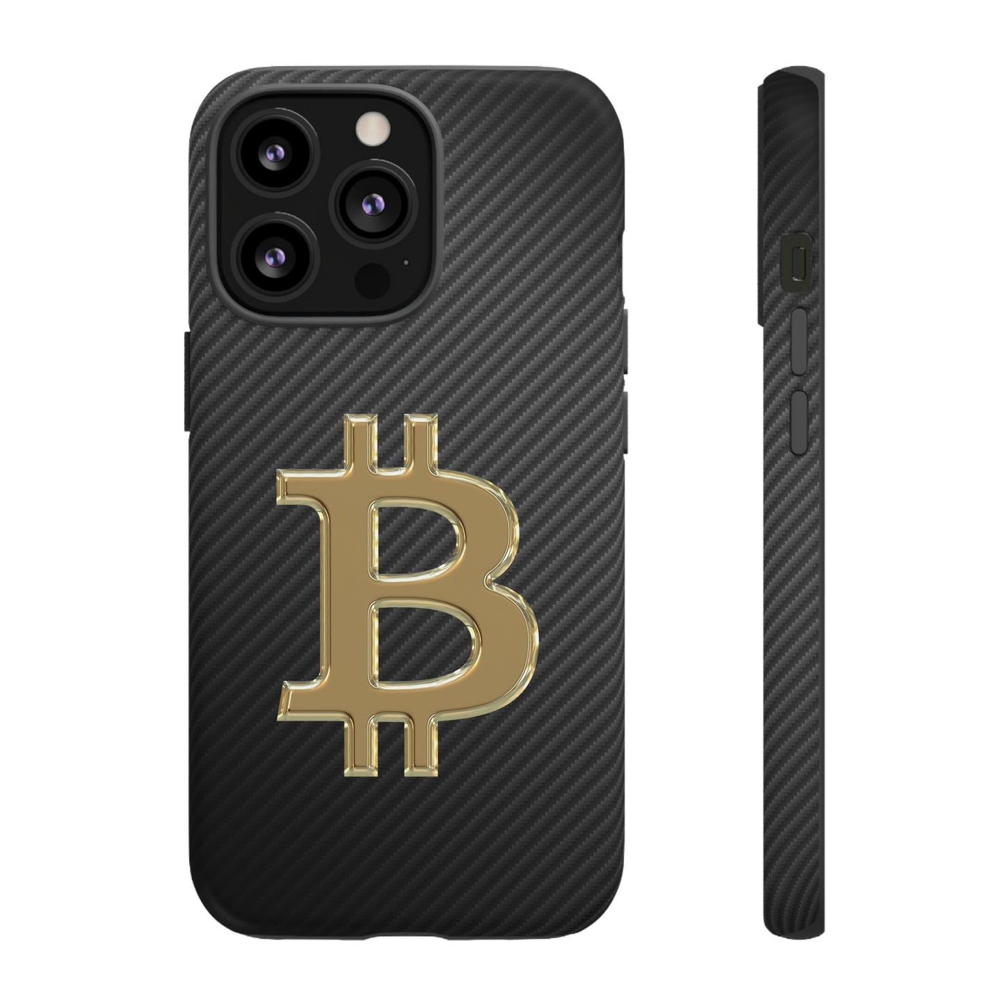 Bitcoin Carbon Fiber Gold Case