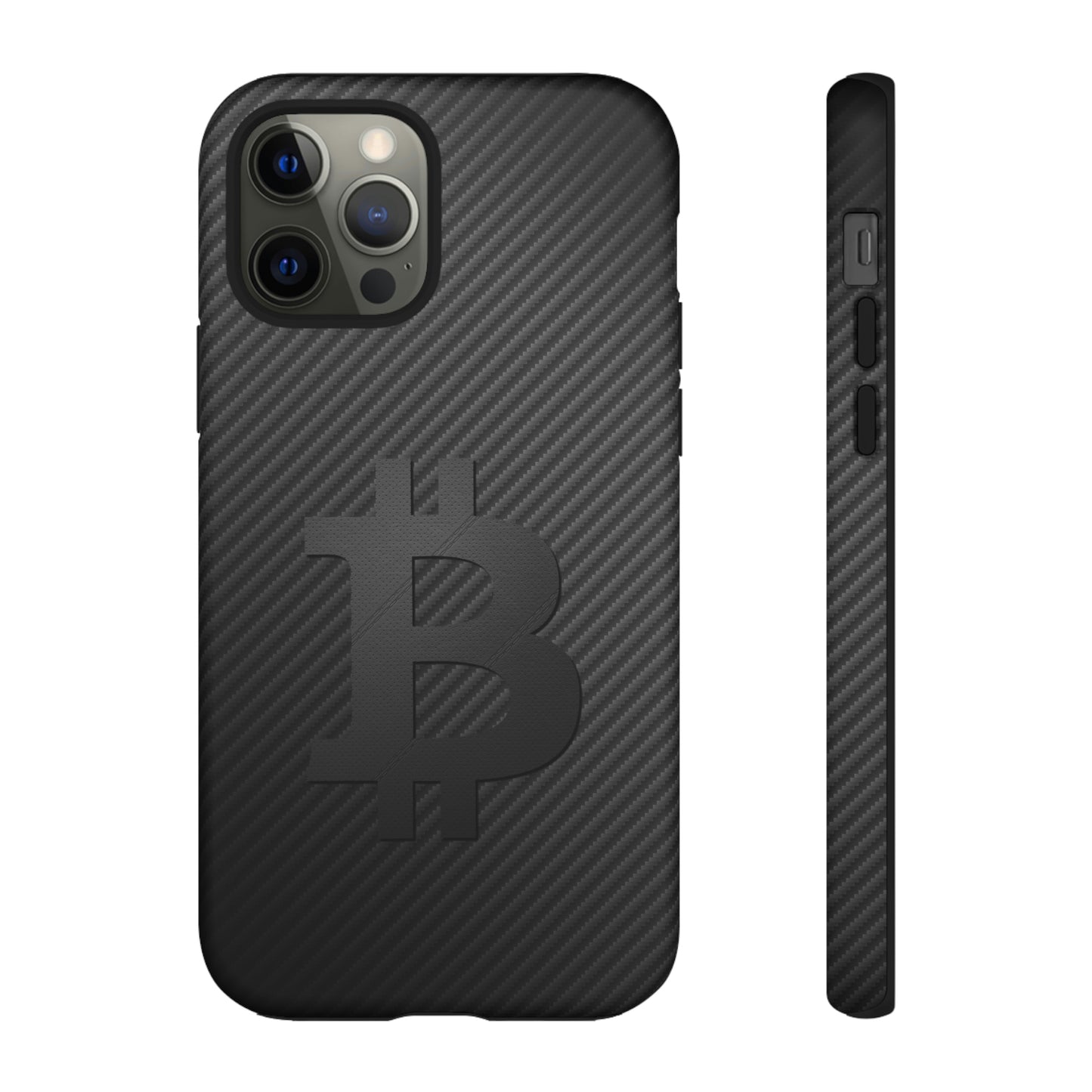 Bitcoin Fiber Blk Leather Tough Case In N Out Crypto