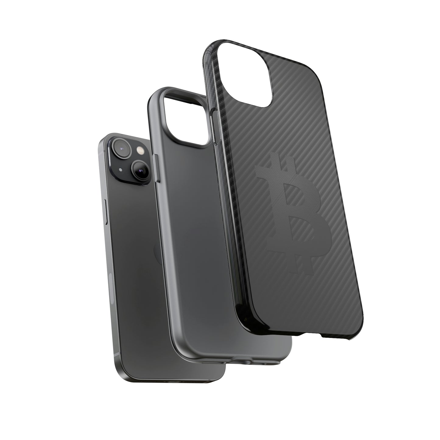 Bitcoin Fiber Blk Leather Tough Case In N Out Crypto