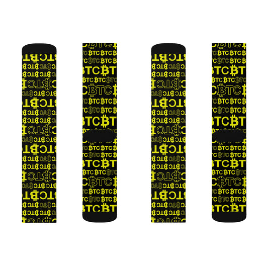 Bitcoin Dubay Yellow Socks