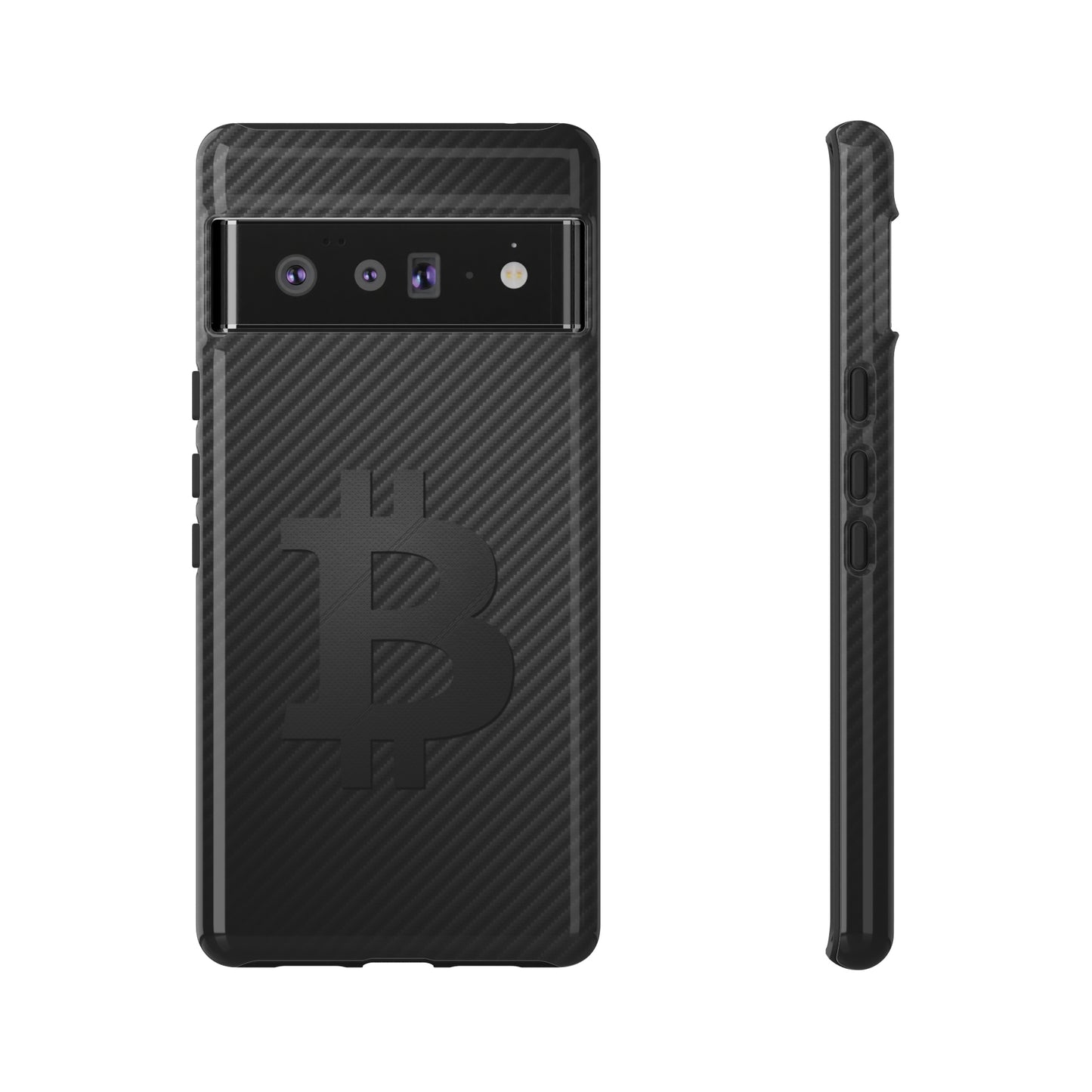 Bitcoin Fiber Blk Leather Tough Case