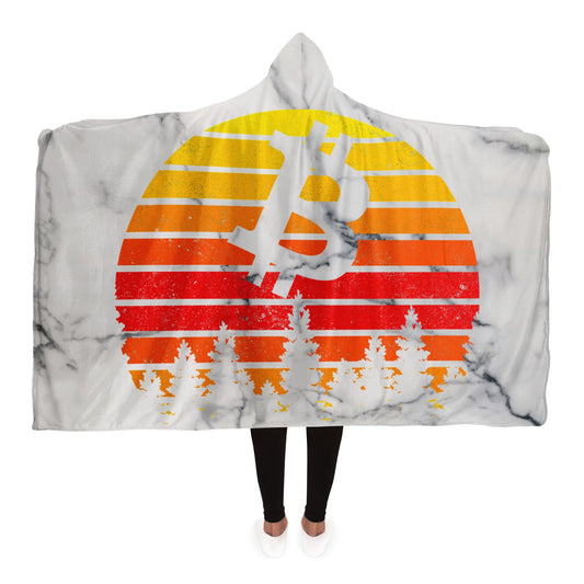 Bitcoin Marble Forest Hooded Blanket