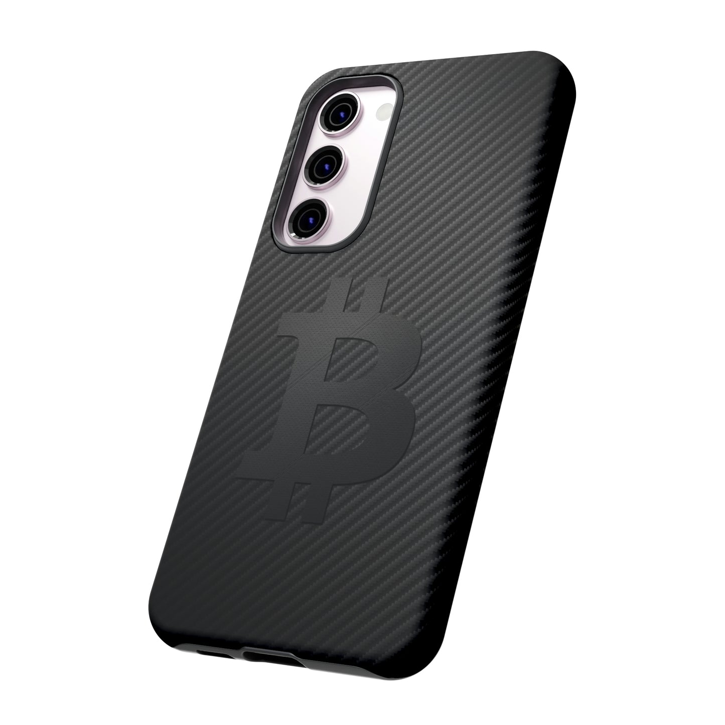 Bitcoin Fiber Blk Leather Tough Case