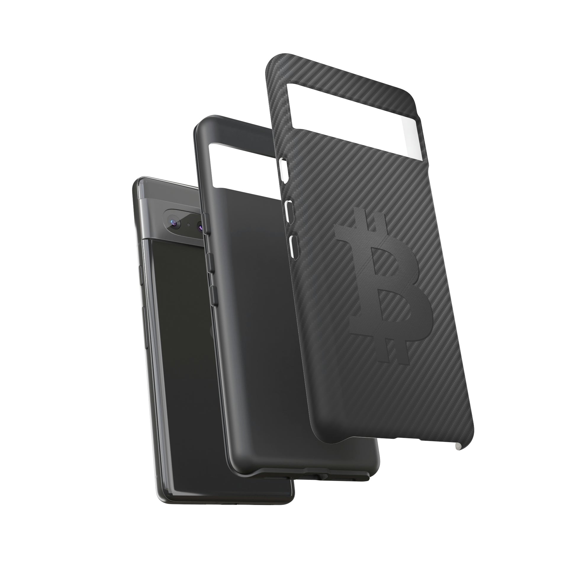 Bitcoin Fiber Blk Leather Tough Case In N Out Crypto