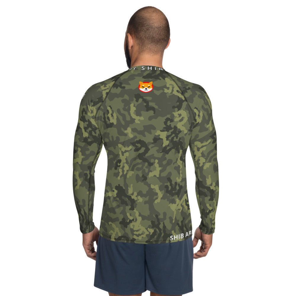SHIB ARMY CAMO Rash Guard | All Over Prints | shib-army-rash-guard | printful
