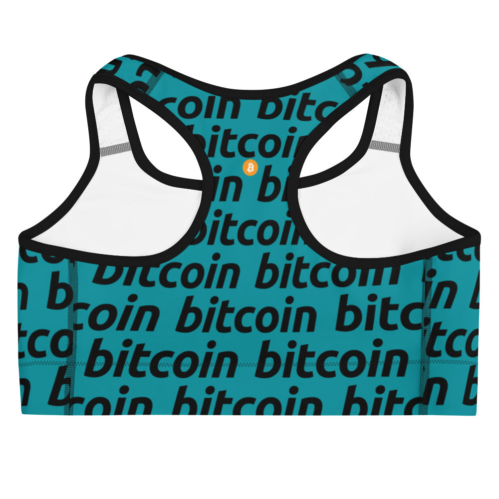 Bitcoin Blu Sports Bra printful