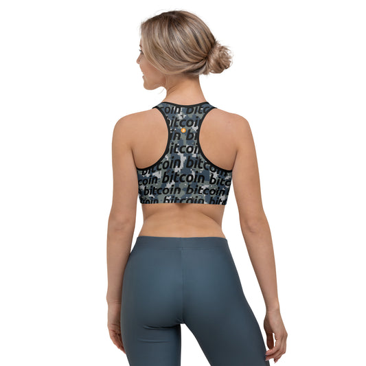 Bitcoin Urban Camo Sports Bra