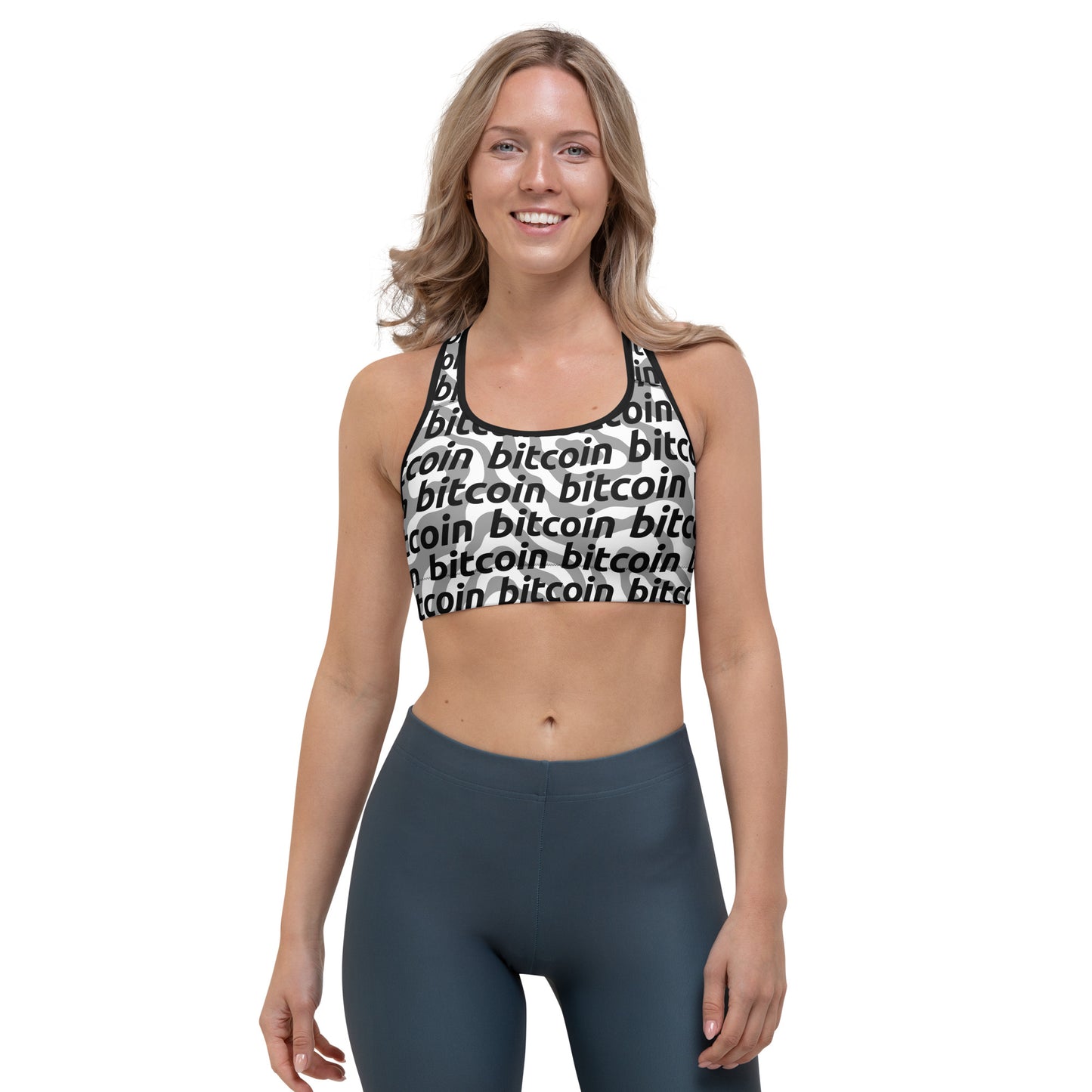 Bitcoin Loft Sports Bra printful