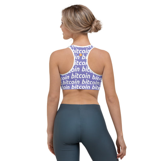 Bitcoin Violetta White Sports Bra
