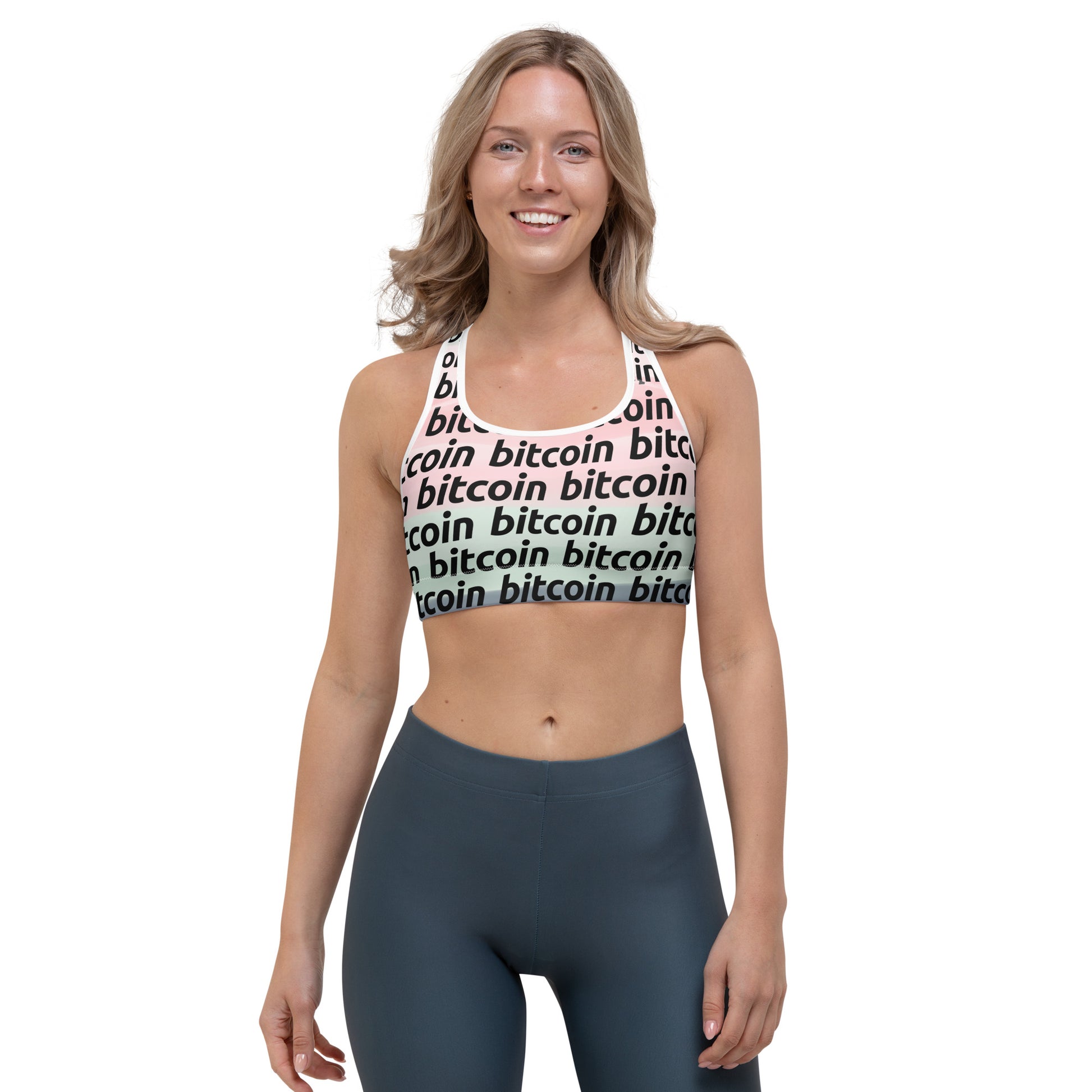 Bitcoin Palette Sport Bra printful