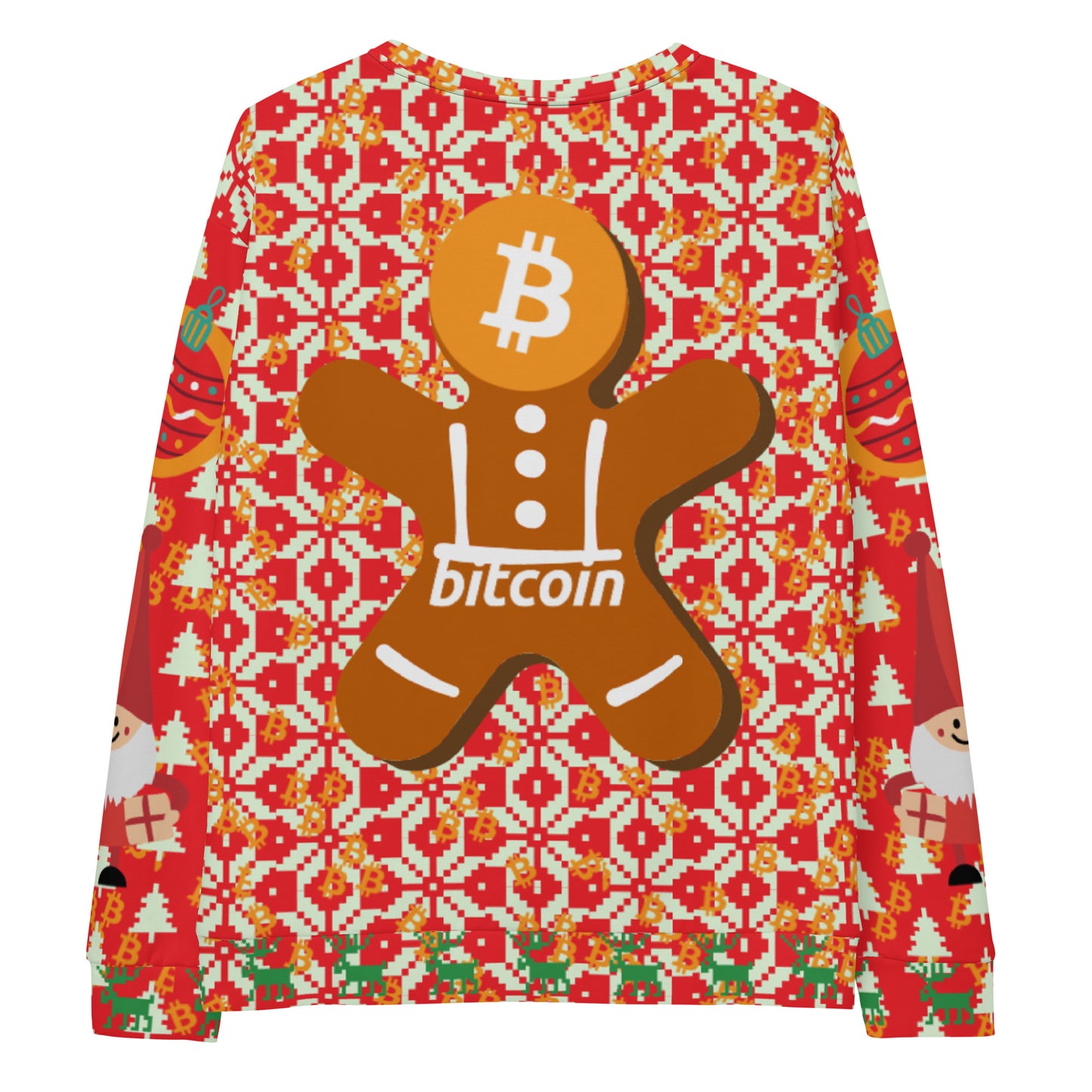 Bitcoin Christmas Ugly Sweatshirt printful