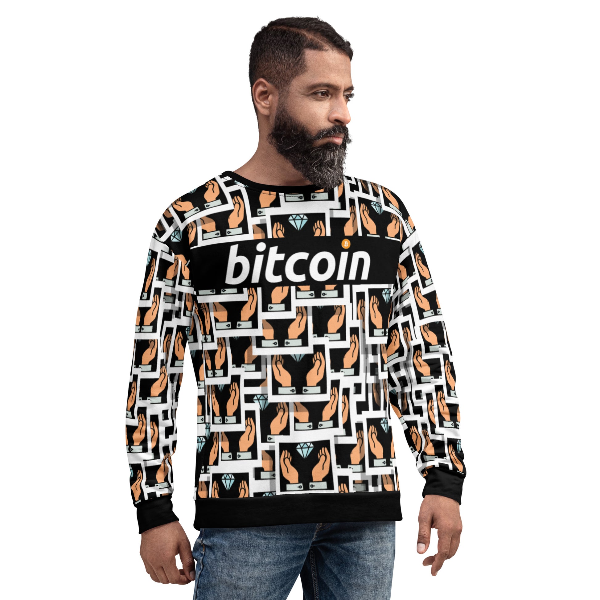 Bitcoin Diamond Hand Sweatshirt printful