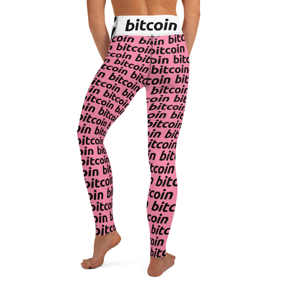 Bitcoin Rosa Yoga Leggings