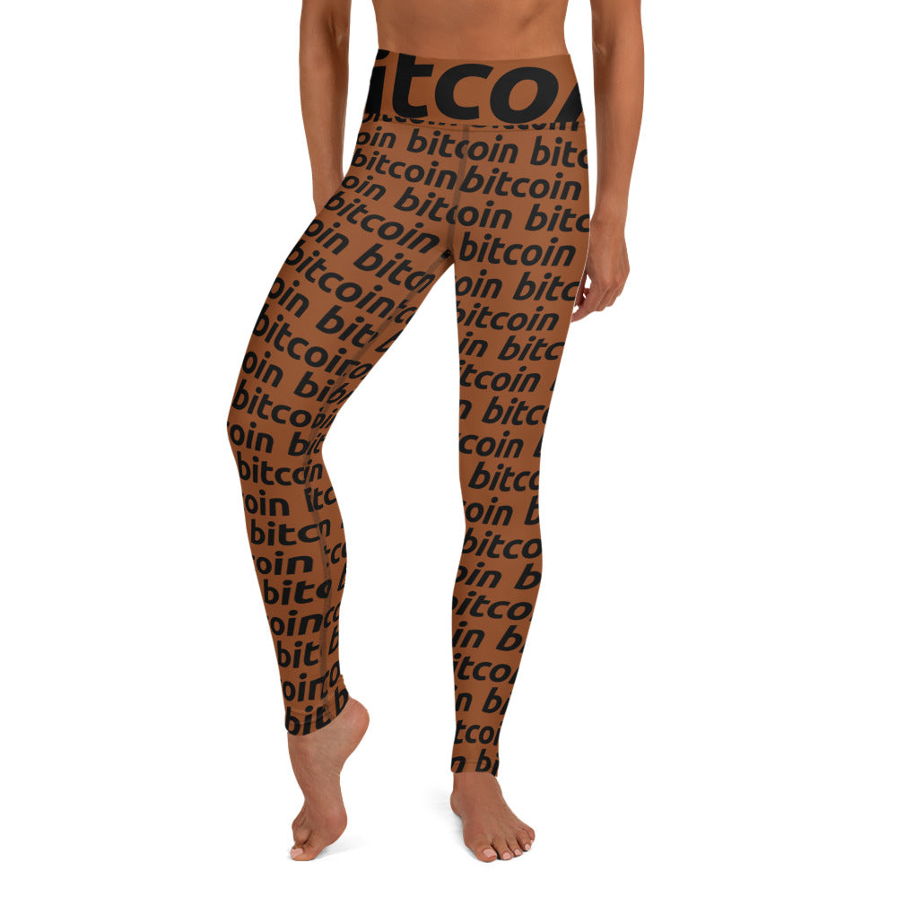 Bitcoin Brown Yoga Leggings