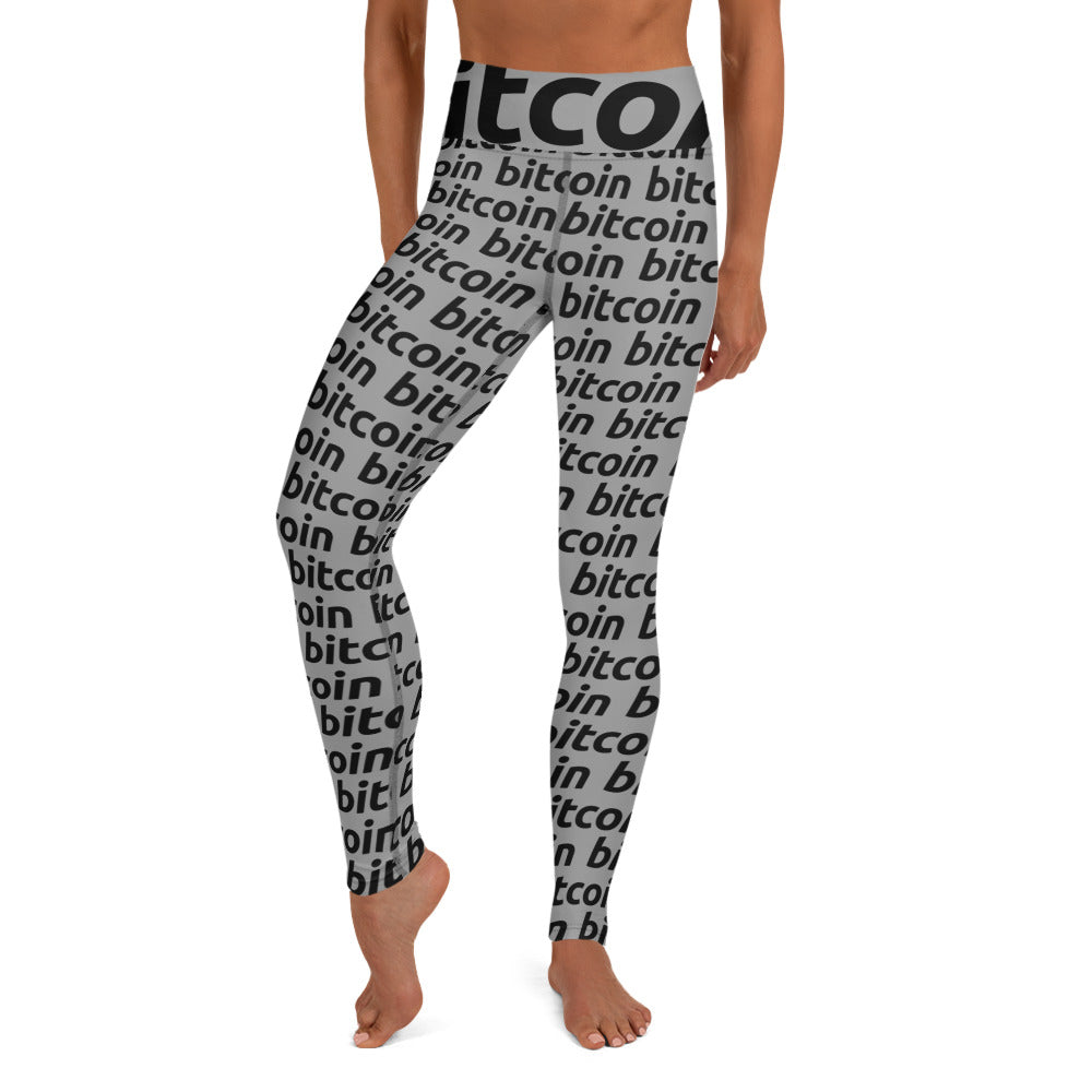 Bitcoin Gray Yoga Leggings